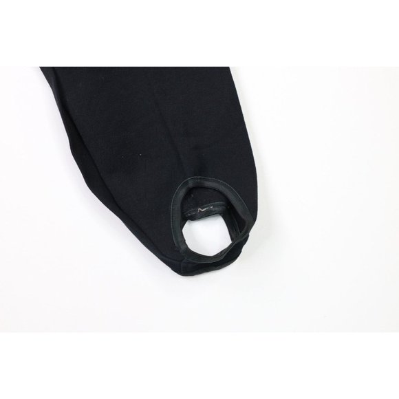 Vintage 40s Mens 34x32 Olympic Stretch Wool Stirrup Skiing Pants Black Italy - Picture 5 of 12
